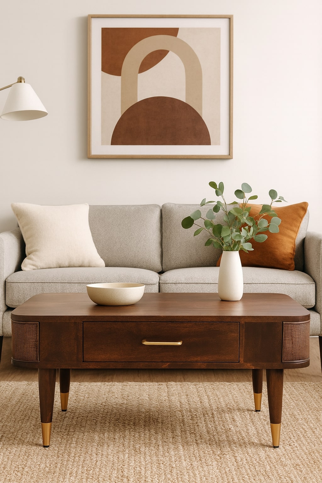 Elowen Rattan Wood Coffee Table