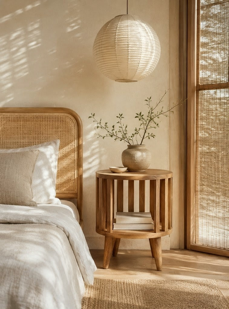 Stella Japandi Mango Wood Bedside