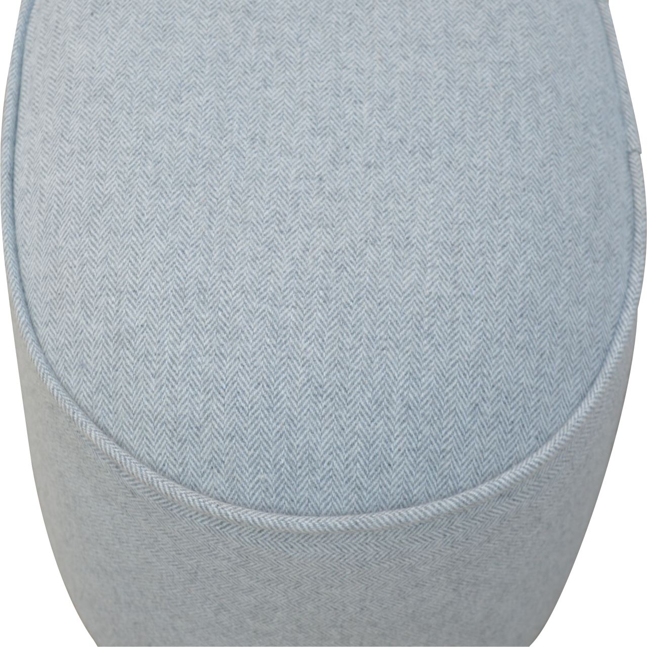 Camille Grey Tweed Oval Footstool & Ottoman