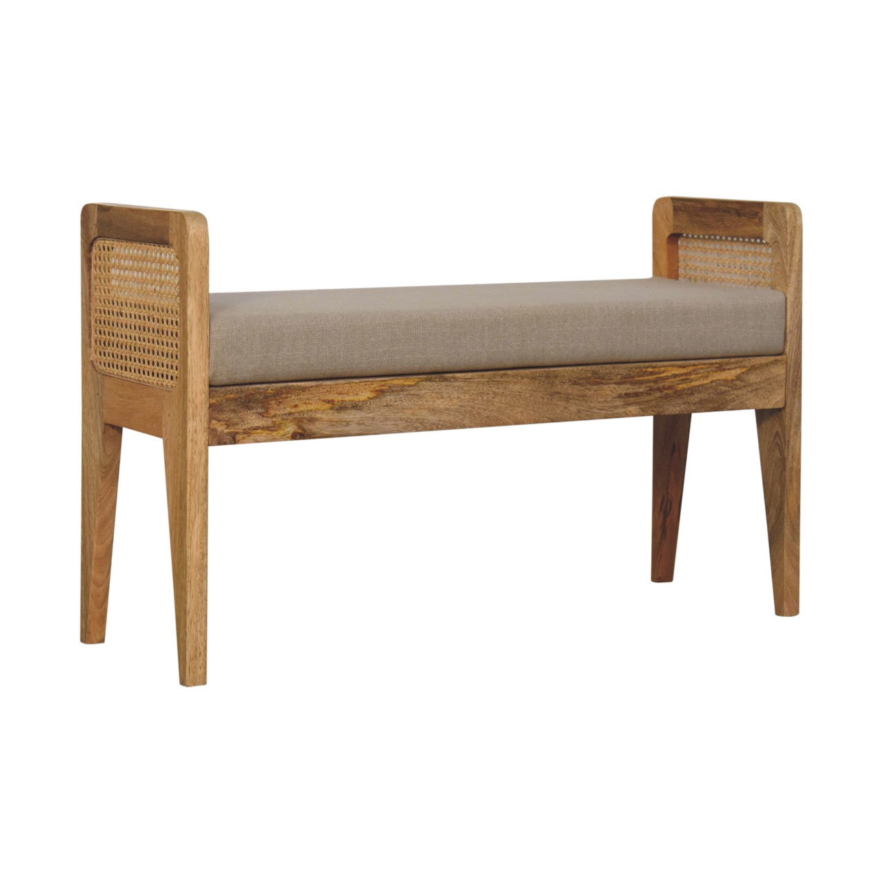 Sierra Linen Rattan Bench