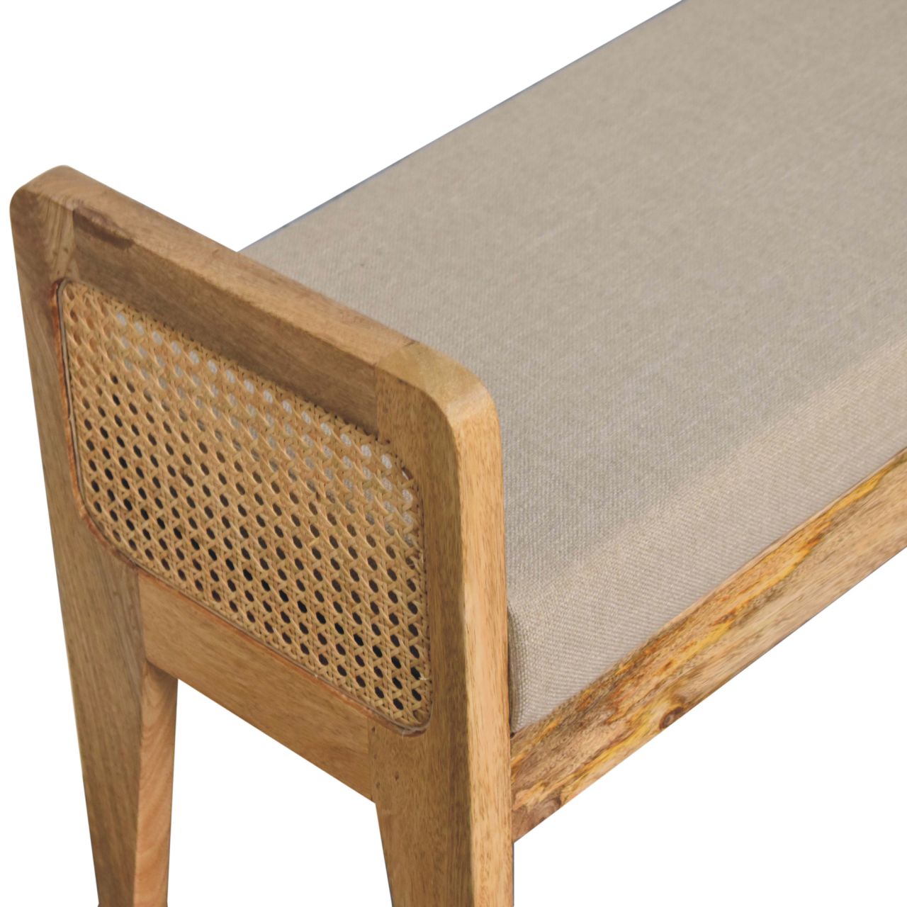 Sierra Linen Rattan Bench