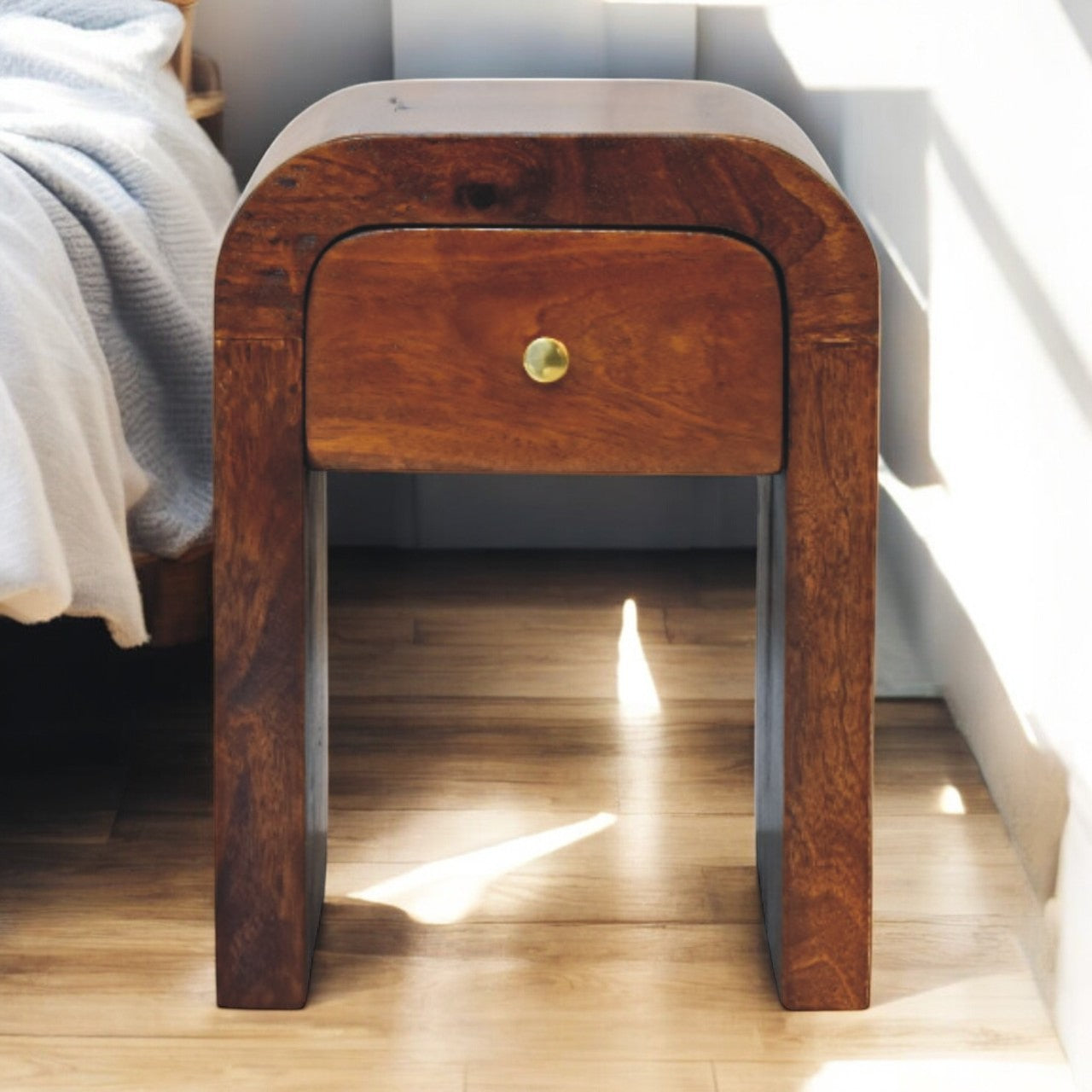 Serena Mini Curved Bedside Table