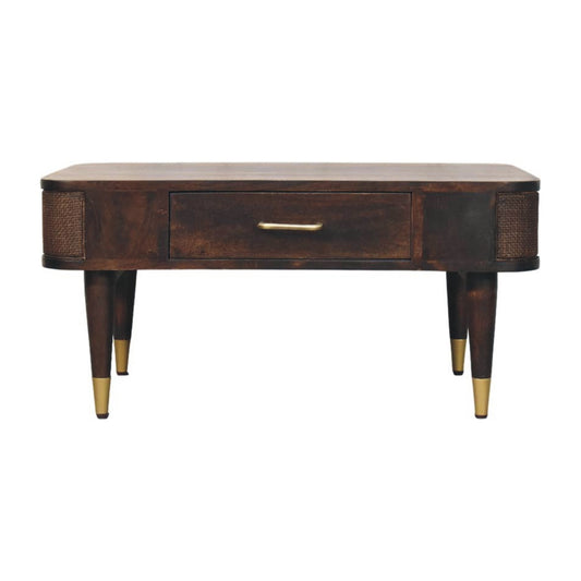 Elowen Rattan Wood Coffee Table