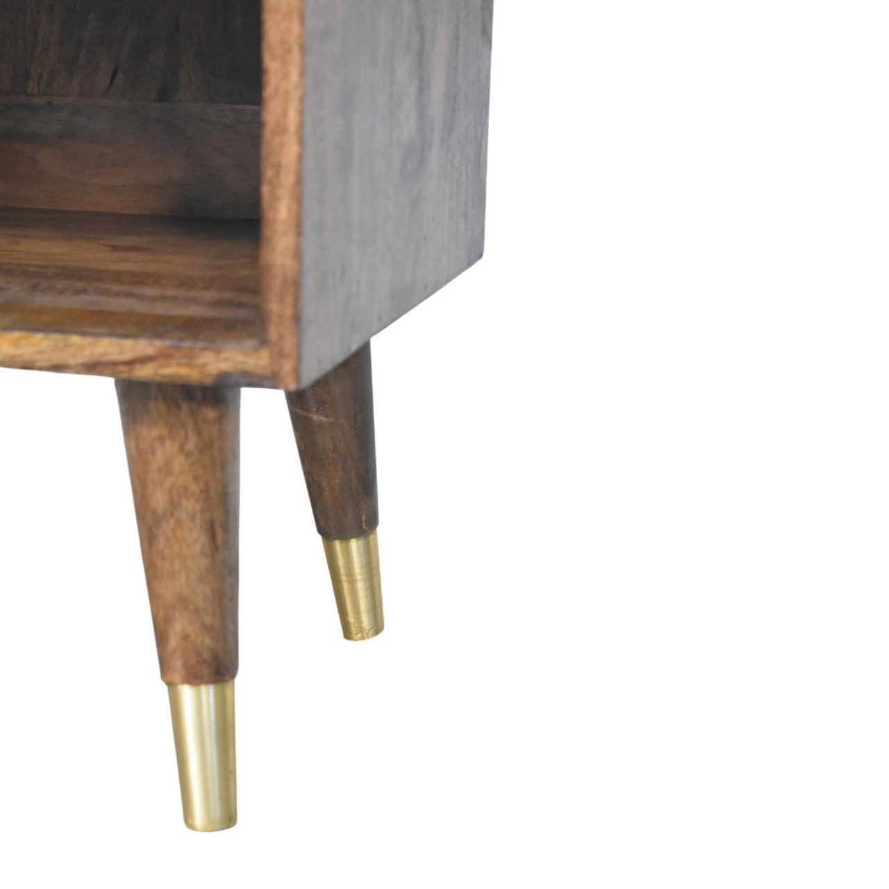 Aurelia Sunburst Brass Inlay Bedside Table