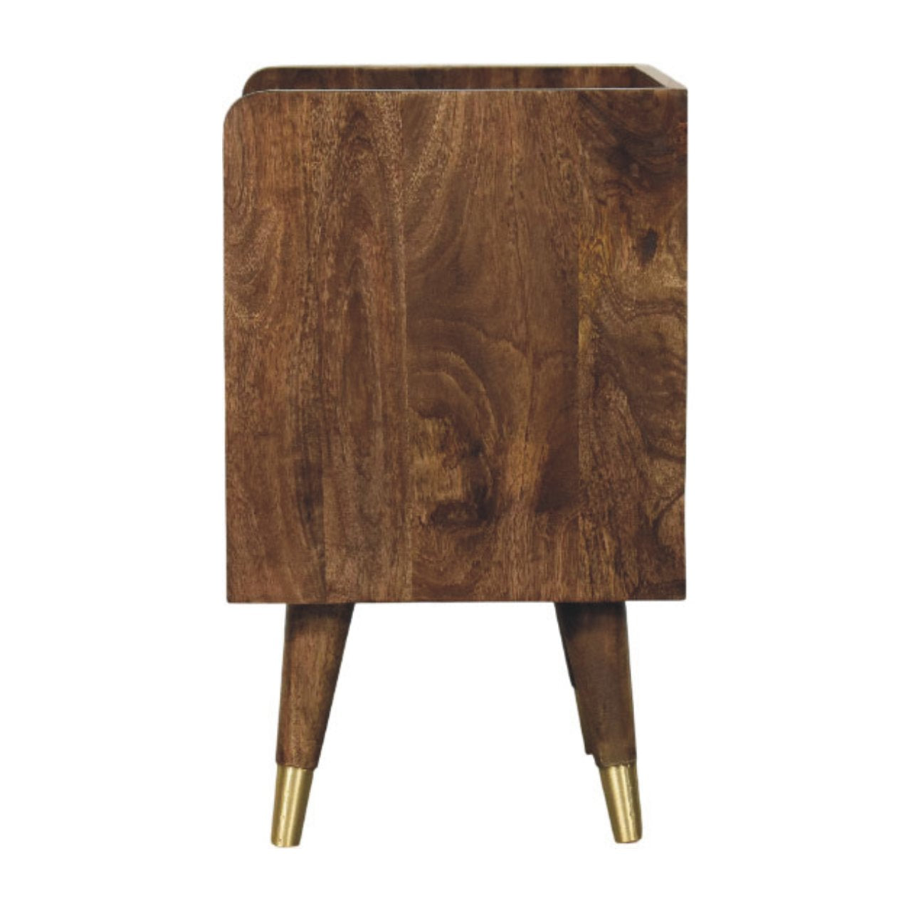Aurelia Sunburst Brass Inlay Bedside Table
