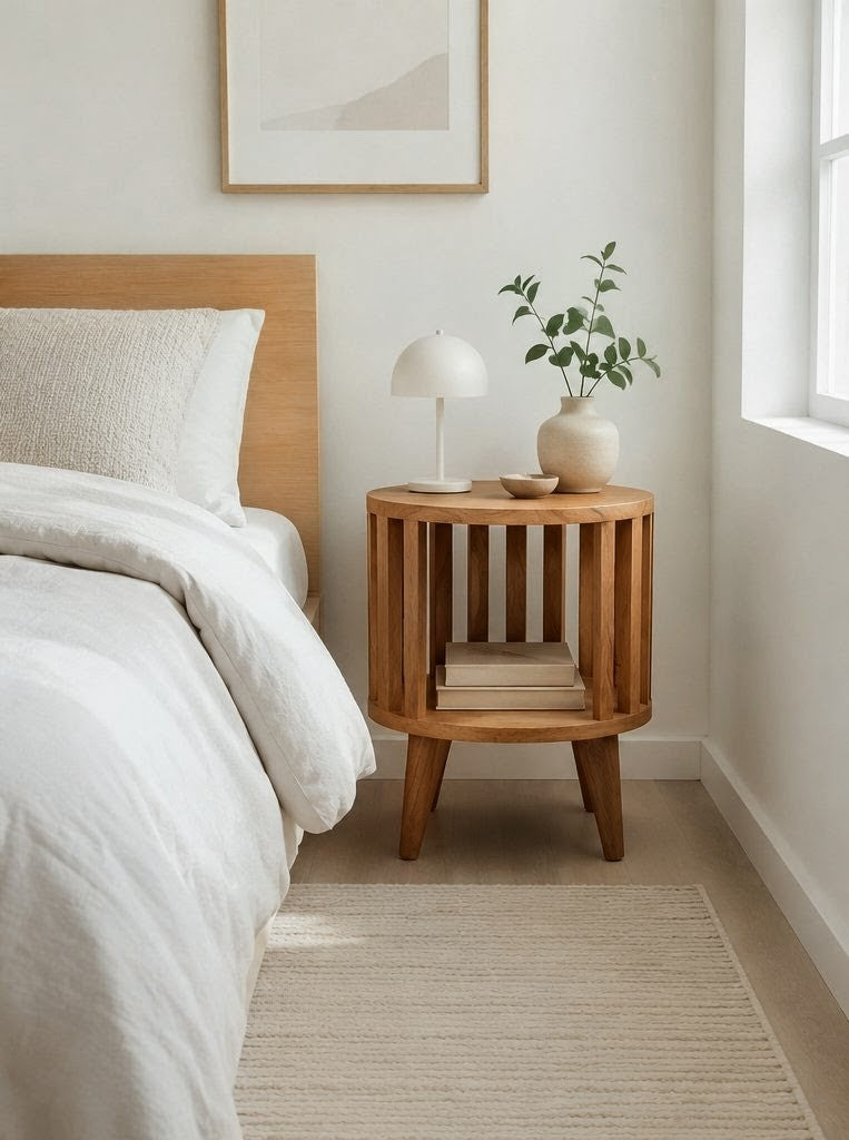 Stella Japandi Mango Wood Bedside